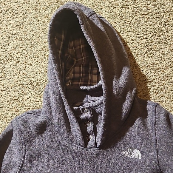 The North Face Hoodie Womens Medium Purple Crescent Pullover Sweatshirt Jacket - Picture 2 of 11